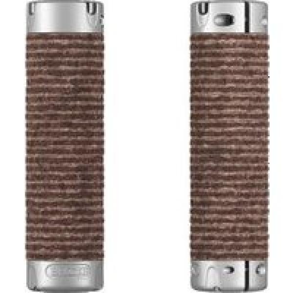 paar brooks plump leather 130 130mm brown grips