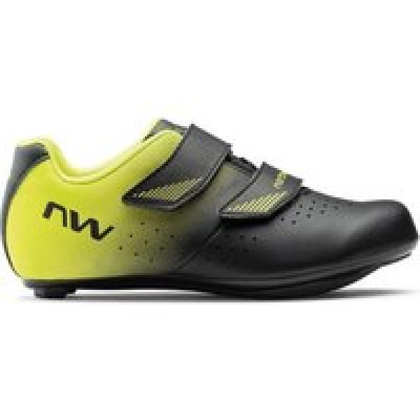 northwave core junior schoenen zwart geel fluo