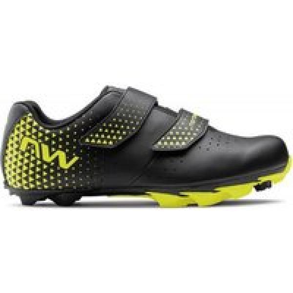 northwave spike 3 mtb schoenen zwart geel fluo