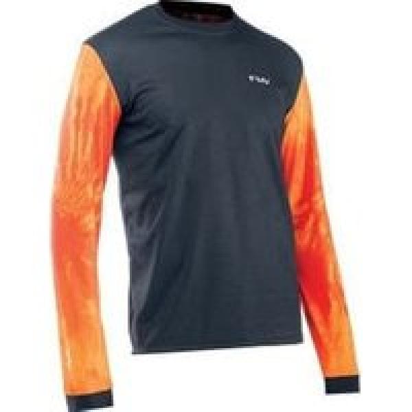 northwave enduro long sleeve jersey zwart oranje