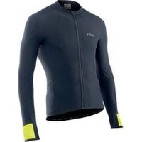 northwave fahrenheit lange mouw jersey zwart fluo geel