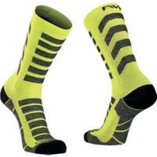 paar northwave husky ceramic socks fluo yellow