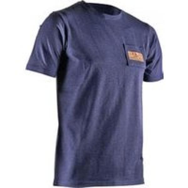 leatt upcycl t shirt met korte mouwen blauw