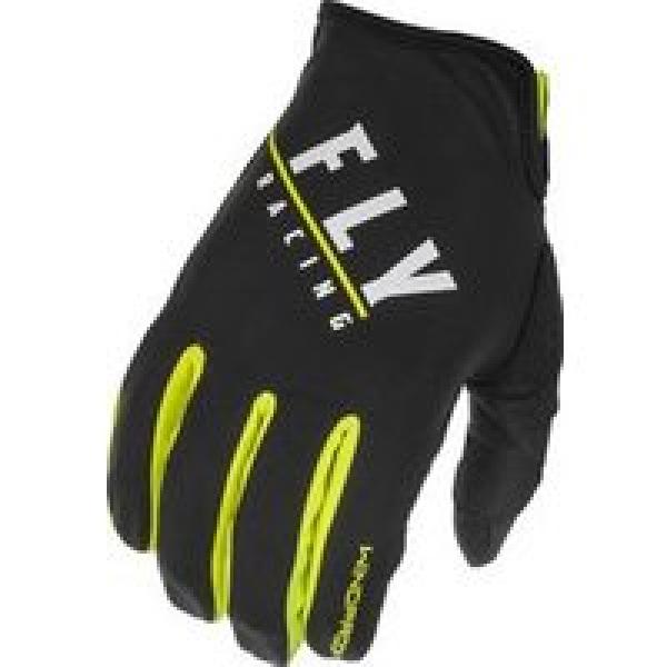 fly racing windproof lite handschoenen zwart geel