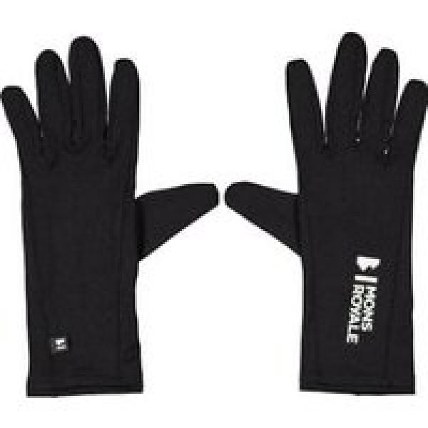 mons royale volta glove liner handschoenen zwart