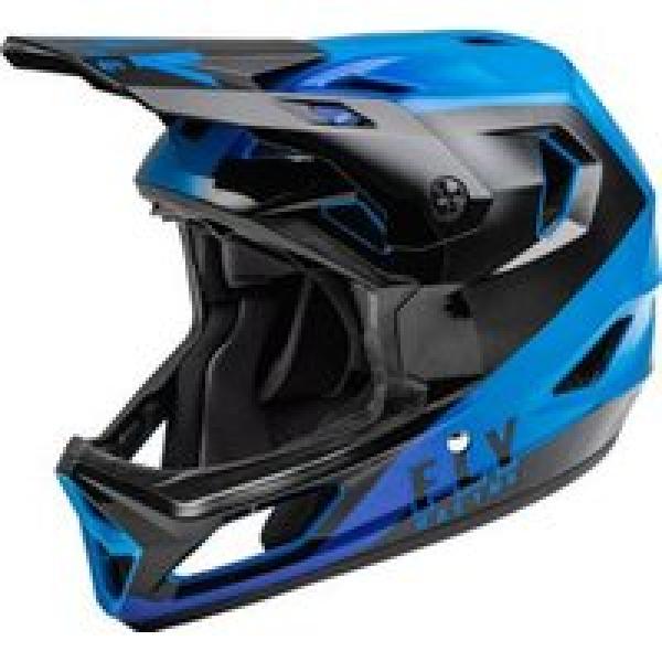 fly racing rayce integral helm blauw zwart