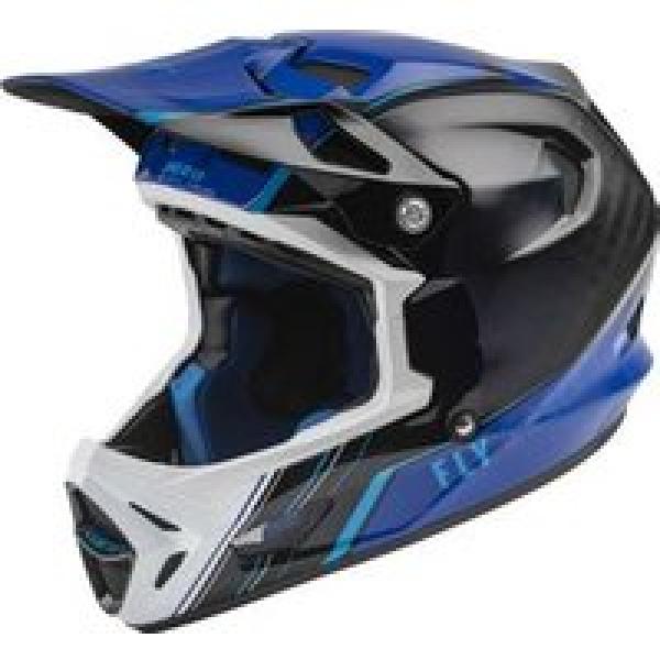 fly racing werx r volgelaatshelm blauw zwart