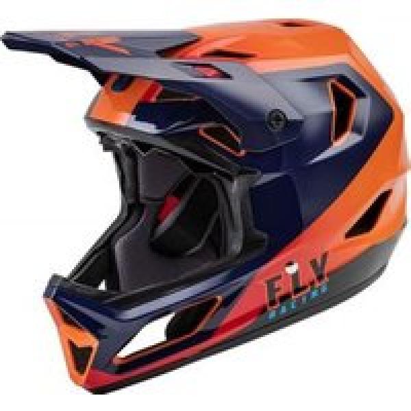 fly racing rayce integral helm red orange black