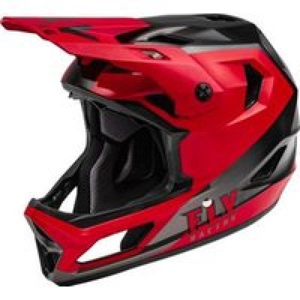 fly racing rayce full face helm zwart rood