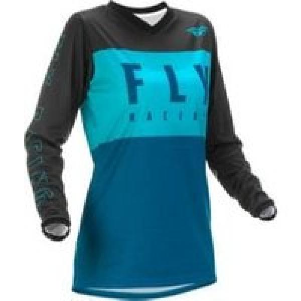 fly racing f 16 women s long sleeve jersey blue black