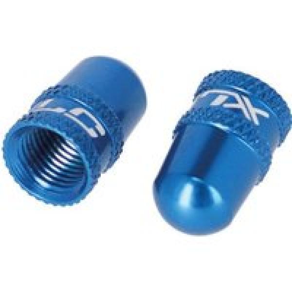 paar xlc pu x16 schrader valve plugs blauw