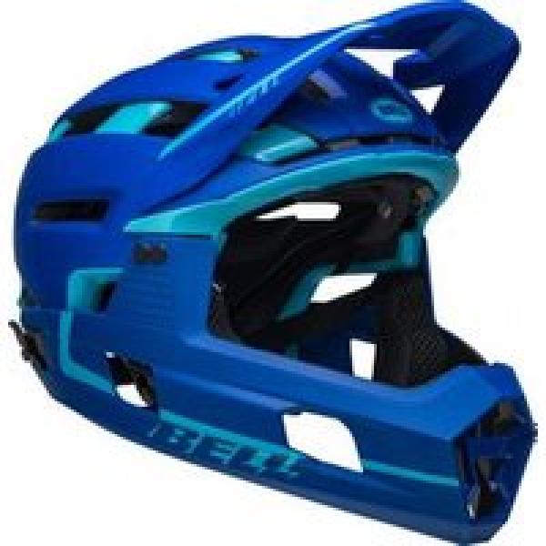 bell super air r mips removable chinstrap helmet blue 2022