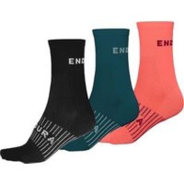 endura women s coolmax race 3 p sock ii black orange green