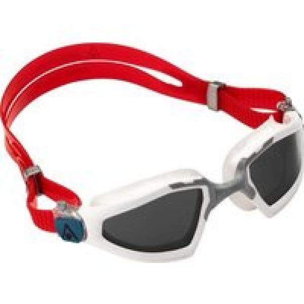 aquasphere kayenne pro swim goggles white red grey lenses