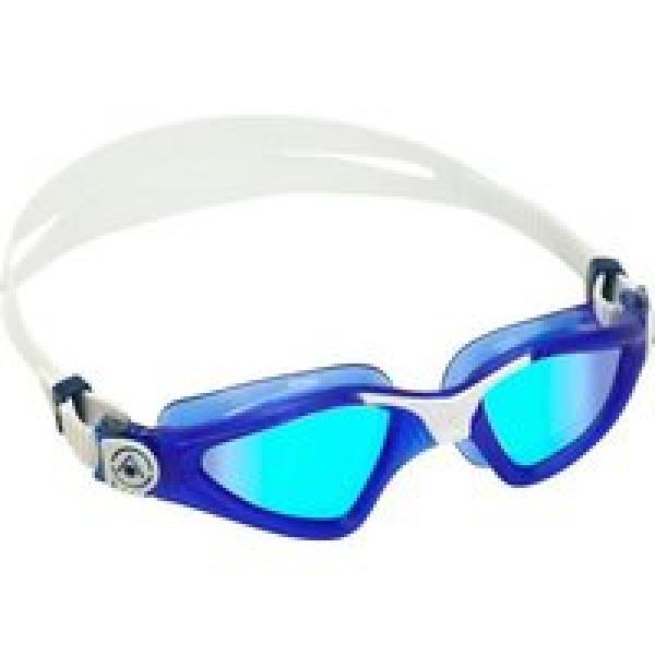 aquasphere kayenne dark blue white swim goggles blue mirror lenses