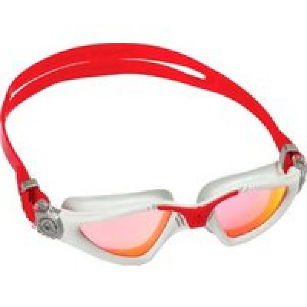 aquasphere kayenne grey red swim goggles red mirror lenses