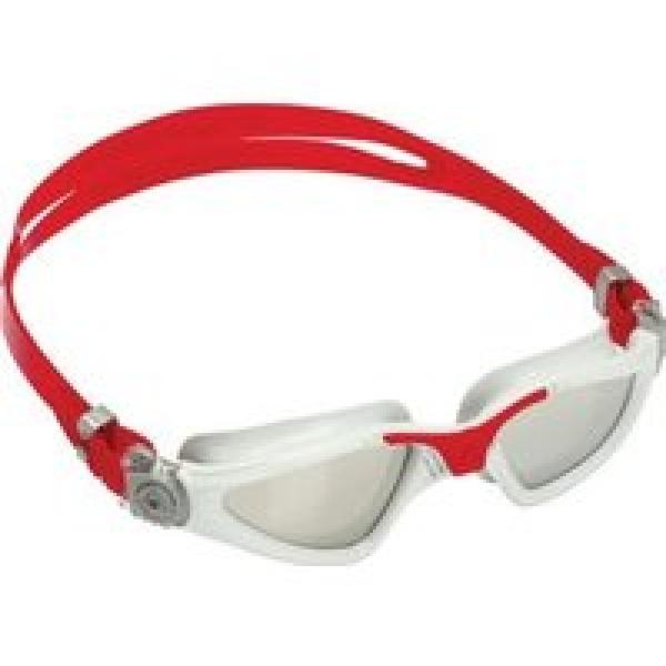 aquasphere kayenne grey red swim goggles silver mirror lenses