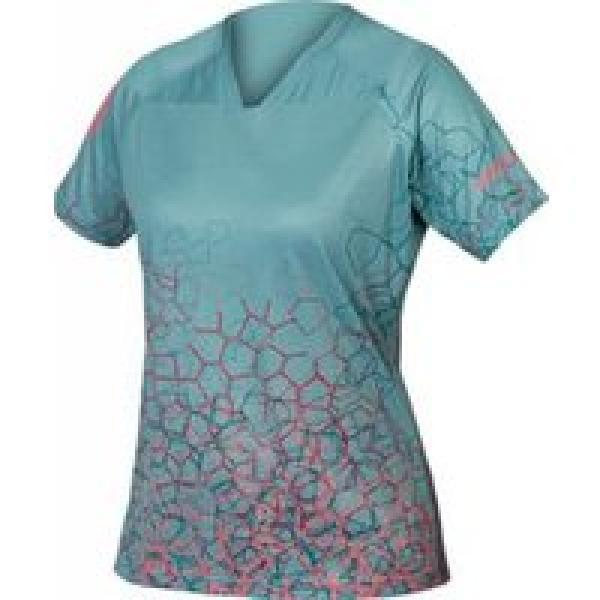 endura singletrack dames t shirt print blauw