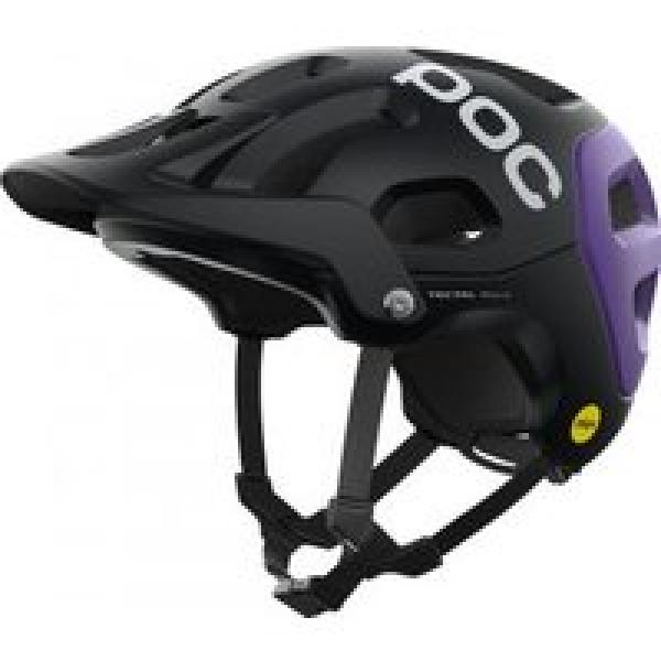 poc tectal race mips helm zwart paars