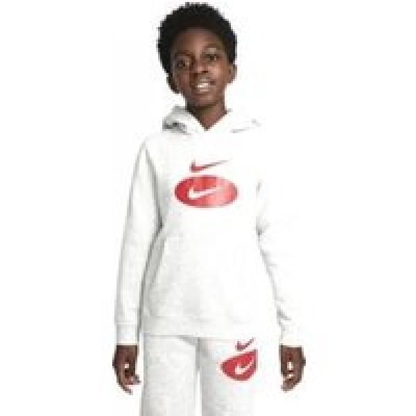 nike sportswear hoodie grijs rood kinderen s