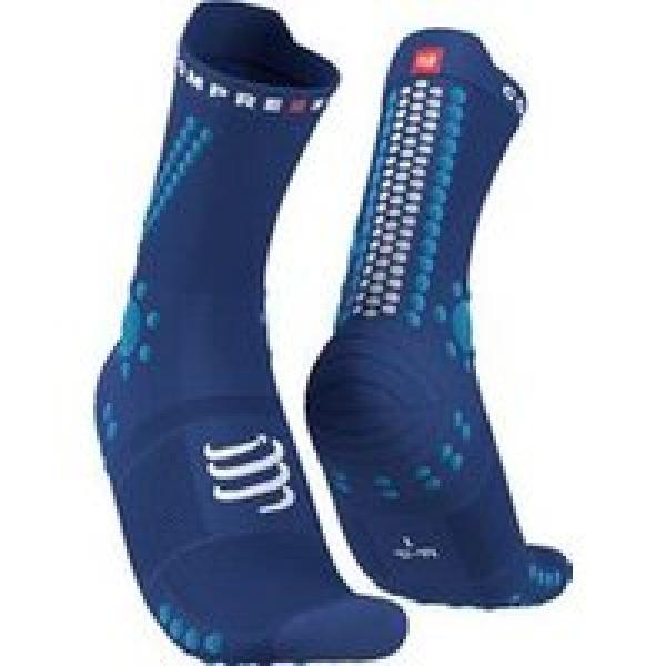 paar compressport pro racing socks v4 0 trail blue