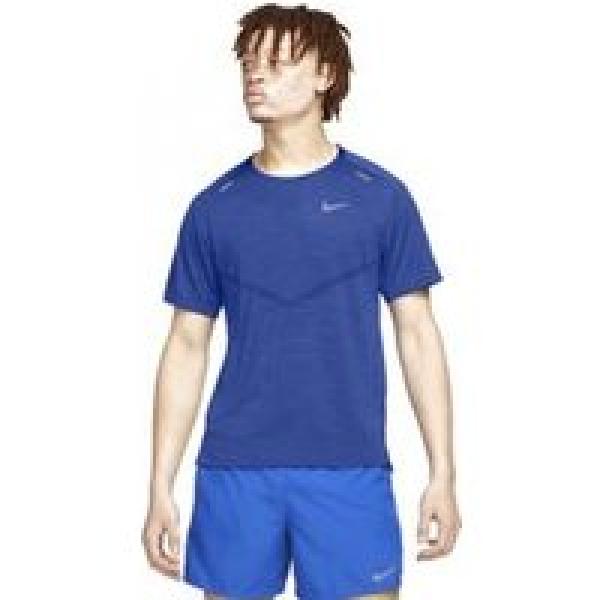 nike dri fit techknit ultra short sleeve jersey blauw