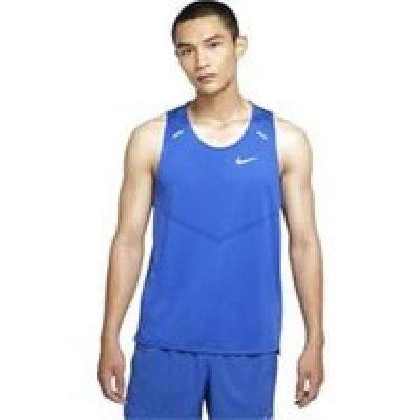 nike dri fit rise 5 tank blauw