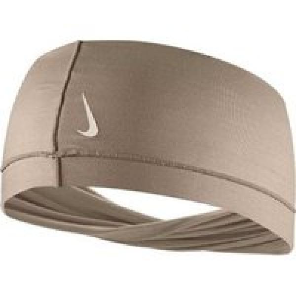 nike yoga hoofdband breed twist beige