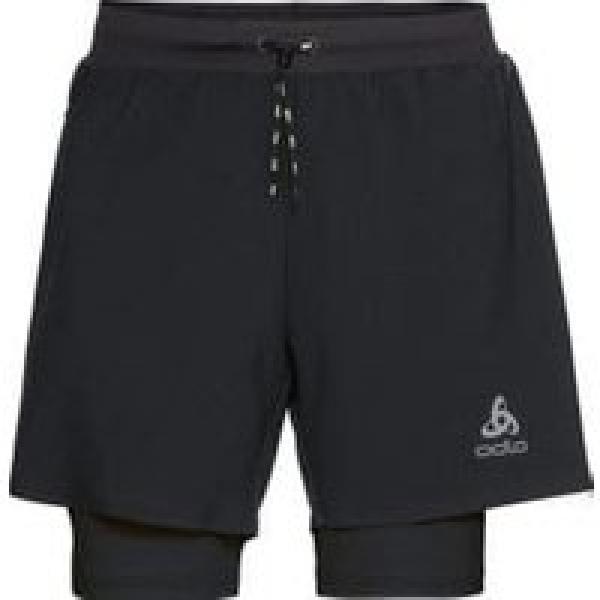 odlo axalp trail 6in 2 in 1 shorts zwart