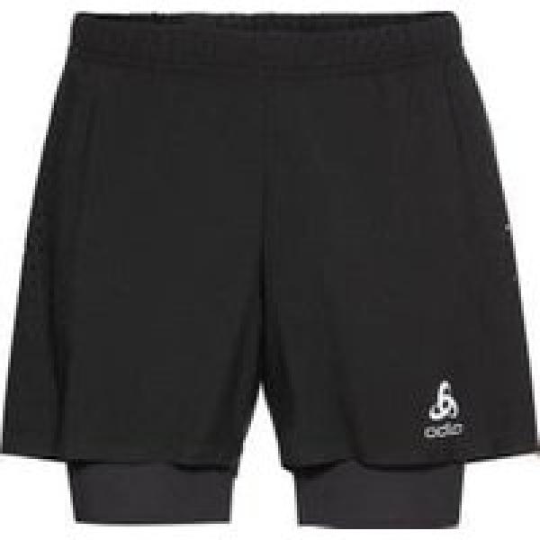 odlo zeroweight 5in 2 in 1 shorts zwart