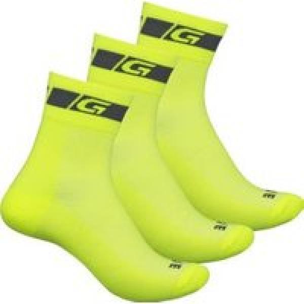 gripgrab hi vis regular cut socks 3pack geel