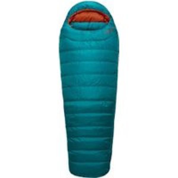 rab ascent 500 regular damesslaapzak blauw