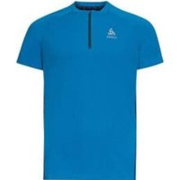 odlo axalp trail 1 2 zip short sleeve jersey blauw