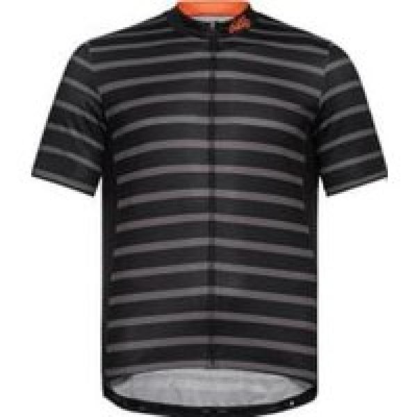 odlo essential print korte mouw jersey zwart grijs xl