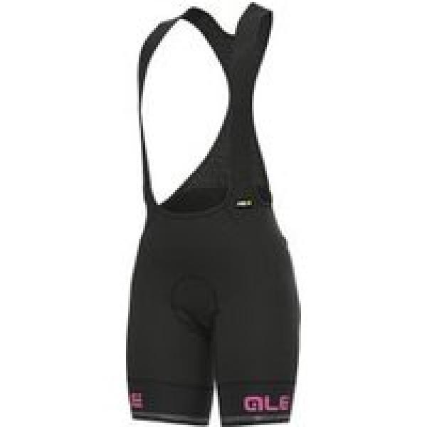 ale sella plus women s bib shorts black fluo pink