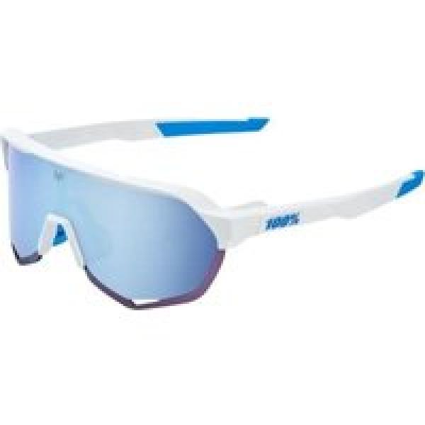 100 s2 movistar team wit blauw multilayer hiper spiegelglazen