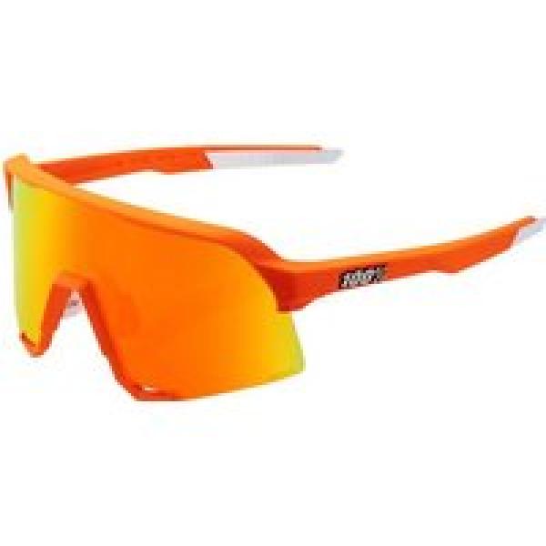 100 hypercraft xs goggles soft tact neon orange hiper red multilayer mirror lenses