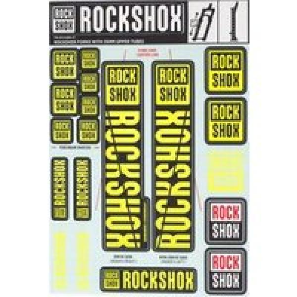 rockshox fork stickers kit 35 mm geel