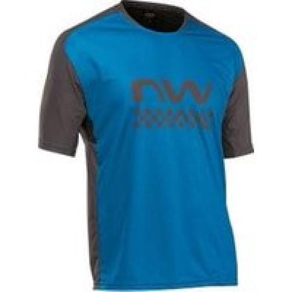 northwave edge short sleeve jersey blauw zwart