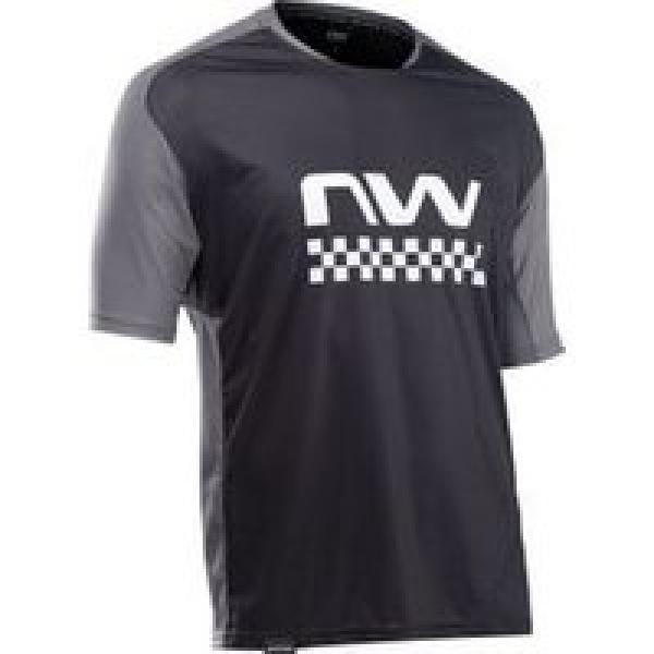 northwave edge short sleeve jersey zwart grijs