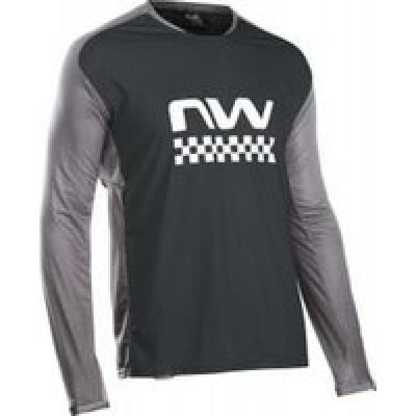 northwave edge long sleeve jersey zwart grijs