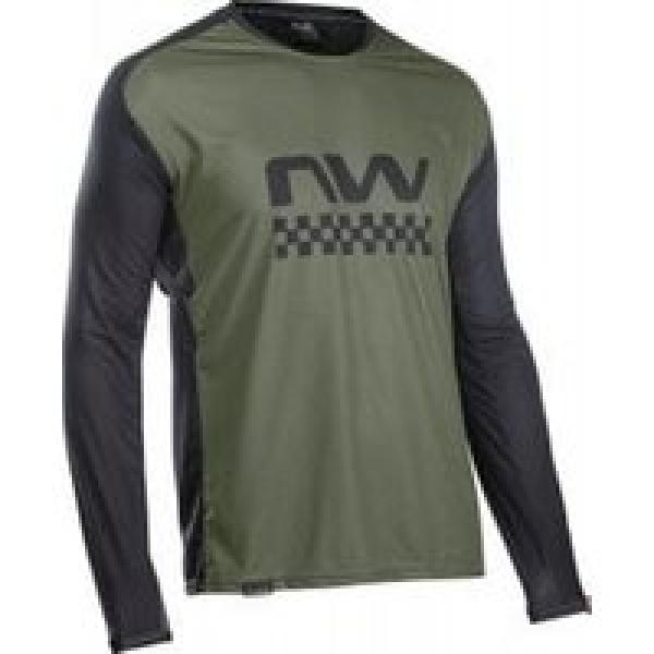 northwave edge long sleeve jersey groen zwart