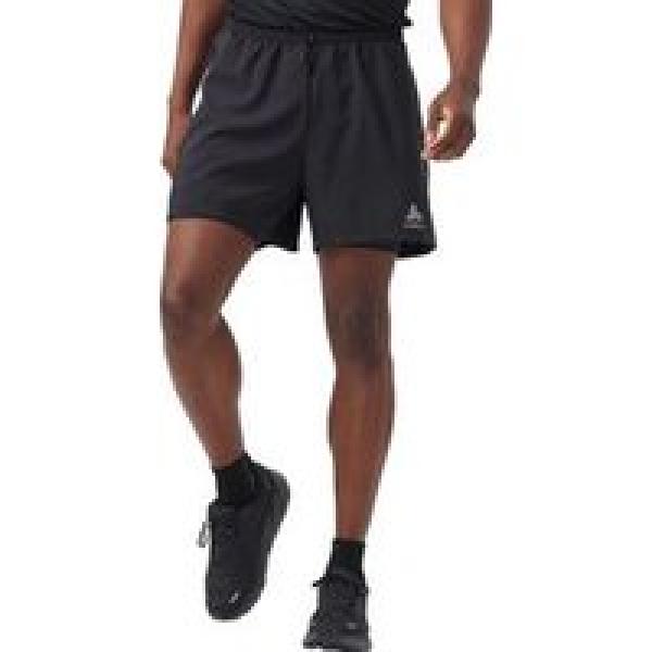 odlo essential 5 2 in 1 running short zwart