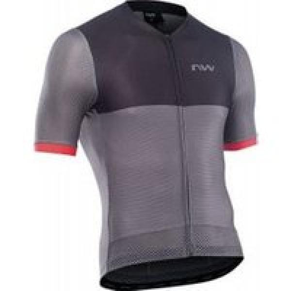 northwave storm air fietsshirt met korte mouwen grijs rood