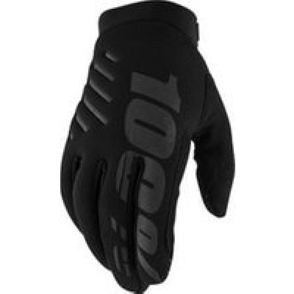 zwarte 100 brisker long gloves