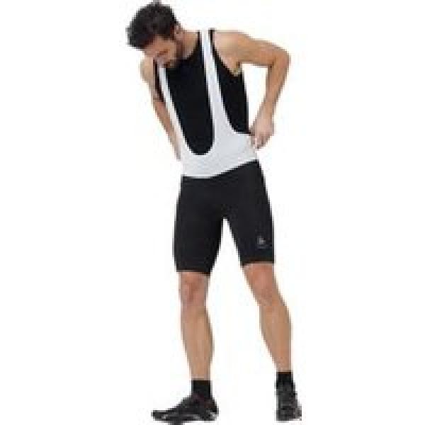 odlo essential bib short zwart wit