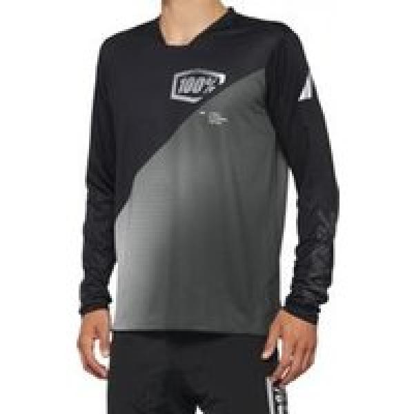 r core x 100 long sleeve jersey zwart grijs