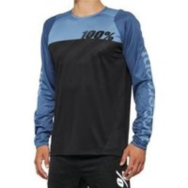 r core 100 long sleeve jersey zwart staatsblauw