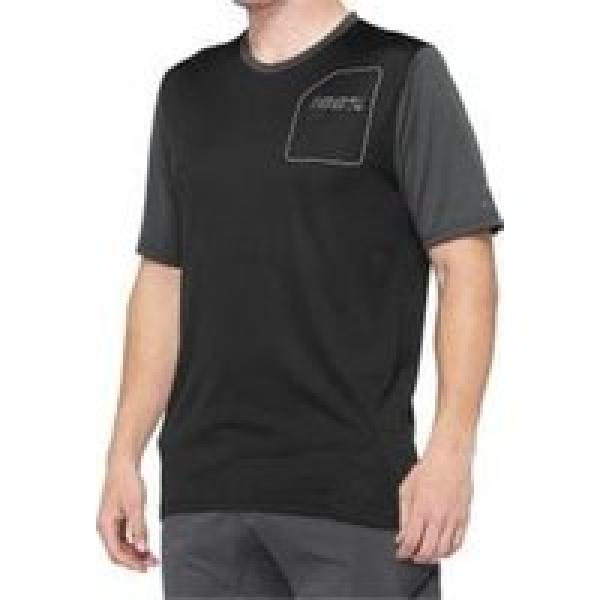 ridecamp 100 short sleeve jersey black charcoal grey