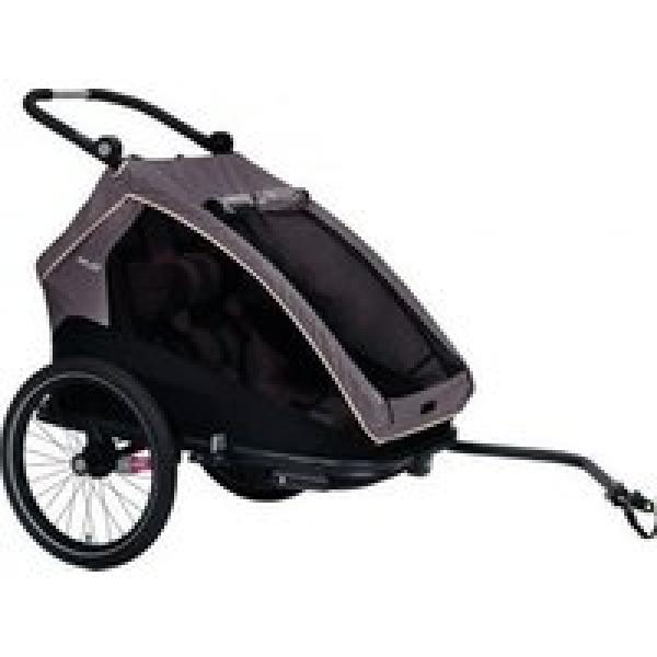 xlc duo s 20 kinderaanhanger antraciet grijs beige